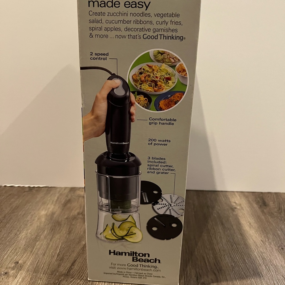Hamilton Beach 3-in-1 Spiralizer- NIB - Picture 2 of 4